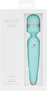 Pillow Talk Cheeky Wand Vibe W/ Swarovski Crystal Teal