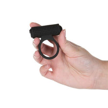 Load image into Gallery viewer, Power Bullet Cosmic Cock Ring W/ Bullet Black
