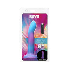 Load image into Gallery viewer, Rave Addiction 8in Glow In The Dark Dildo Blue/purple
