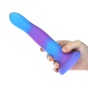 Rave Addiction 8in Glow In The Dark Dildo Blue/purple