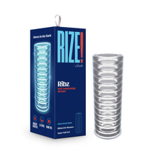 Load image into Gallery viewer, Rize Ribz Glow In The Dark Self Lubricating Stroker Clear
