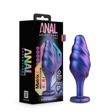 Load image into Gallery viewer, Anal Adventures Matrix Bumped Bling Plug Sapphire
