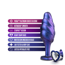 Load image into Gallery viewer, Anal Adventures Matrix Bumped Bling Plug Sapphire
