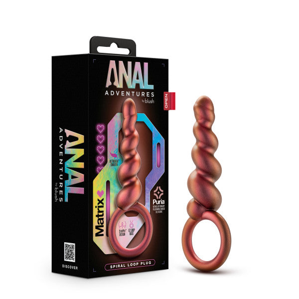 Anal Adventures Matrix Spiral Loop Plug Copper