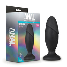 Load image into Gallery viewer, Anal Adventures Platinum Silicone Rocket Plug Black
