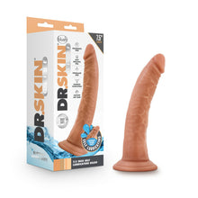 Load image into Gallery viewer, Dr Skin Glide 7.5in Self Lubricating Dildo Mocha
