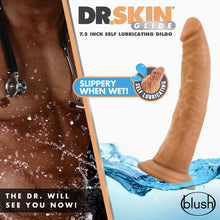 Load image into Gallery viewer, Dr Skin Glide 7.5in Self Lubricating Dildo Mocha
