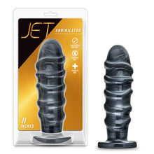 Load image into Gallery viewer, Jet Annihilator Carbon Metallic Black Butt Plug
