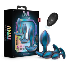 Load image into Gallery viewer, Anal Adventures Matrix Cosmos Plug Kit Lunar Blue
