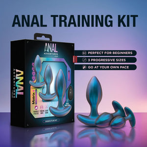 Anal Adventures Matrix Cosmos Plug Kit Lunar Blue