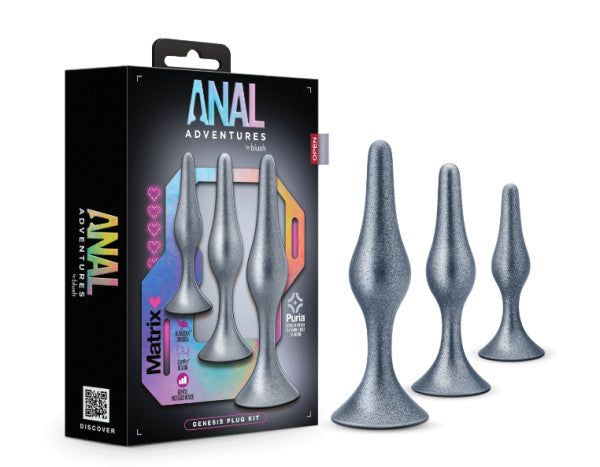 Anal Adventures Matrix Genesis Plug Kit Stellar Silver