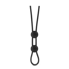 Load image into Gallery viewer, Stay Hard Silicone Double Loop Cock Ring Black
