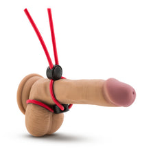 Load image into Gallery viewer, Stay Hard Silicone Double Loop Cock Ring Red
