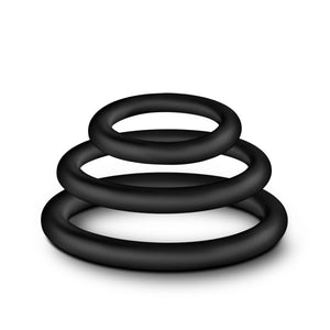 Performance Vs4 Pure Premium Silicone Cockring Set Black