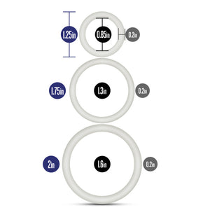 Performance Vs4 Pure Premium Silicone Cockring Set White