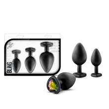 Load image into Gallery viewer, Luxe Bling Plugs Training Kit Black W/ Rainbow Gems
