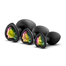 Load image into Gallery viewer, Luxe Bling Plugs Training Kit Black W/ Rainbow Gems
