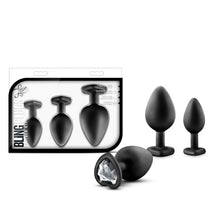 Load image into Gallery viewer, Luxe Bling Plugs Training Kit Black W/white Gems
