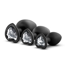 Load image into Gallery viewer, Luxe Bling Plugs Training Kit Black W/white Gems
