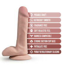 Load image into Gallery viewer, Dr Skin Silicone Dr Daniel 6in Dildo Vanilla
