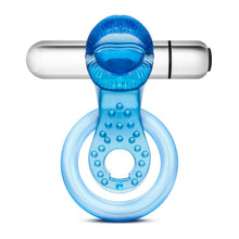 Load image into Gallery viewer, Stay Hard 10 Function Vibrating Tongue Ring Blue
