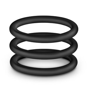 Performance Vs3 Pure Premium Silicone Cockrings Large Black