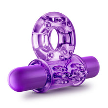 Load image into Gallery viewer, Play With Me Couples Play Vibrating Cockring Purple
