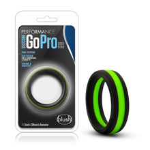 Load image into Gallery viewer, Performance Silicone Go Pro Cock Ring Black/green/black
