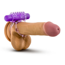 Load image into Gallery viewer, Play With Me The Player Vibrating Double Strap Cockring Purple
