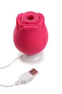 Gossip Rose 10x Silicone Clit Suction Stimulator Burgundy