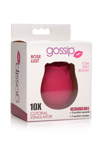 Gossip Rose 10x Silicone Clit Suction Stimulator Burgundy