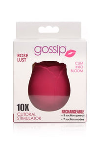 Gossip Rose 10x Silicone Clit Suction Stimulator Burgundy