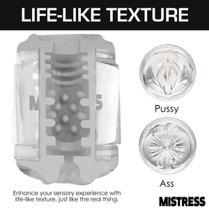 Mistress Double Shot Pussy & Ass Stroker Clear