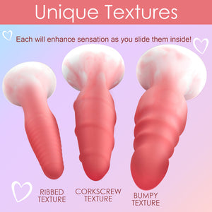 Simply Sweet Silicone Butt Plug Set Pink