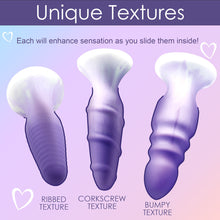 Load image into Gallery viewer, Simply Sweet Silicone Butt Plug Set Purple
