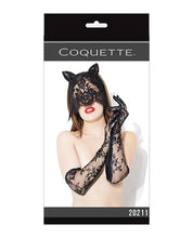 Load image into Gallery viewer, Cat Mask &amp; Glove Set Black O/s
