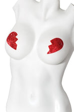 Load image into Gallery viewer, Pasties Broken Hearts Red
