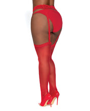 Load image into Gallery viewer, Pantyhose W/ Garters Red Q/s
