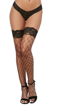 Load image into Gallery viewer, Fence Net Thigh High Black O/s
