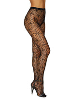 Load image into Gallery viewer, Geometric Design Pantyhose Black O/s
