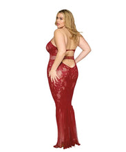 Load image into Gallery viewer, Bodystocking Gown Oxblood Q/s
