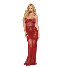 Load image into Gallery viewer, Bodystocking Gown Oxblood O/s
