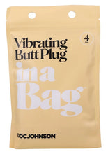 Load image into Gallery viewer, In A Bag Butt Plug 4 Black Vibrating &quot;
