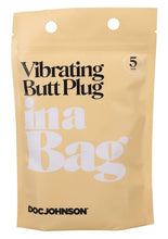 Load image into Gallery viewer, In A Bag Butt Plug 5 Black Vibrating &quot;
