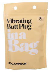 In A Bag Butt Plug 5 Black Vibrating 