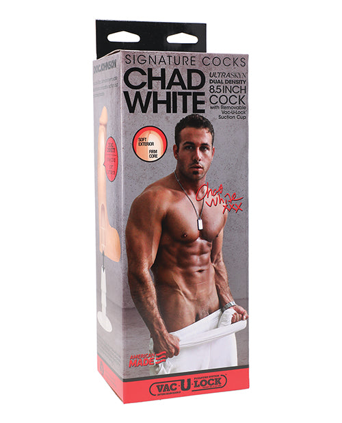 Signature Cocks Chad White 8.5 In Ultraskyn Cock W/ Suction Cup