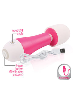 Fuzu Rechargeable & Travel Size Mini Wand Pink