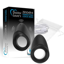 Load image into Gallery viewer, Rechargeable Vibrating Cock Ring Black
