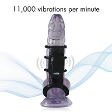 Load image into Gallery viewer, Doctor Love Zinger Vibrating Cock Cage Black
