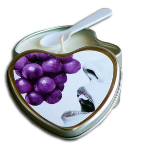 Candle 3-in-1 Heart Edible Grape 4.7 Oz